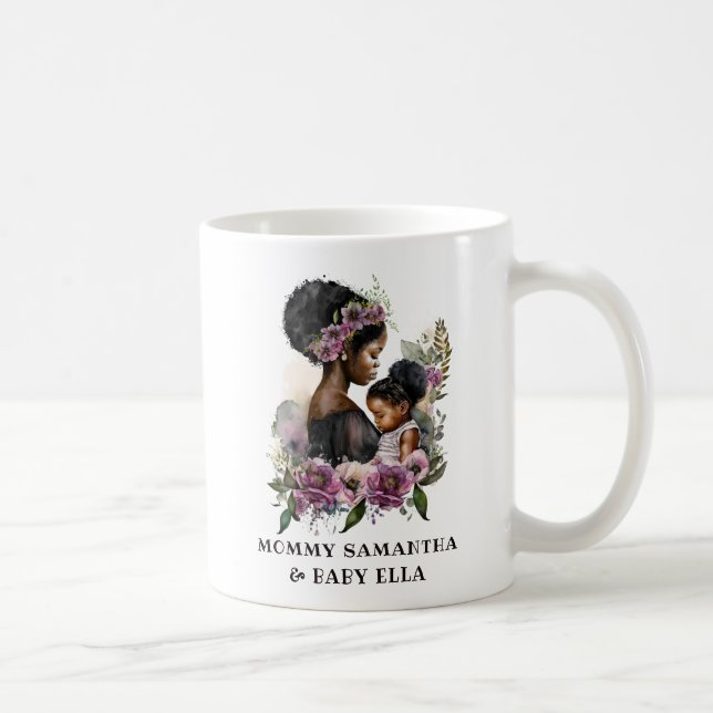 Schöne Schwarze Mama und Tochter (6) Kaffeetasse (Rechts)