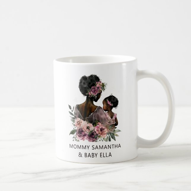 Schöne Schwarze Mama und Tochter (8) Kaffeetasse (Rechts)