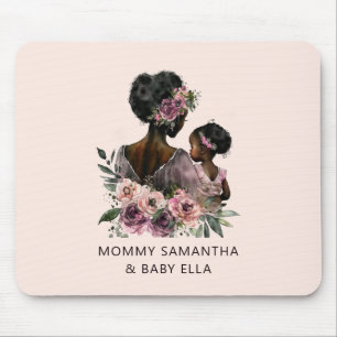 Schöne Schwarze Mama und Tochter (8) Mousepad