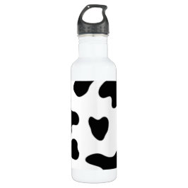 Schöne schwarze und weiße Kuh Edelstahlflasche
