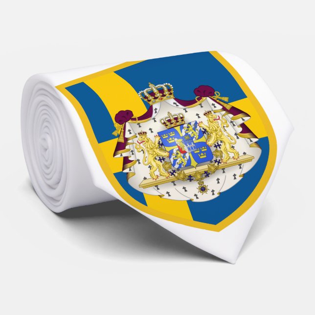 Schöne Schwedenflagge - Coat Arm Krawatte (Gerollt)