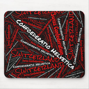 Schöne Schweiz Flaggenfarben Patriotic Mousepad
