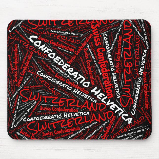 Schöne Schweiz Flaggenfarben Patriotic Mousepad (Vorne)
