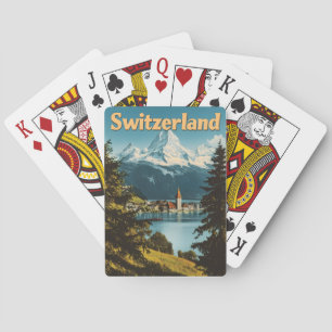 Schöne Schweiz Schweizer Alpen Landschaftliche Ber Spielkarten