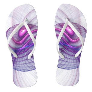 Schöne Schwung Modernes Abstraktes Fraktal Art Pin Flip Flops