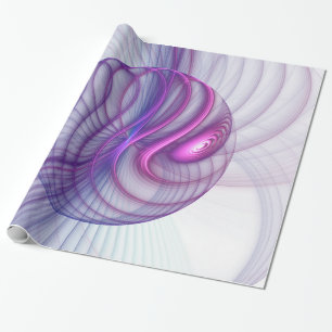 Schöne Schwung Modernes Abstraktes Fraktal Art Pin Geschenkpapier