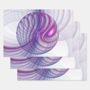 Schöne Schwung Modernes Abstraktes Fraktal Art Pin Geschenkpapier Set