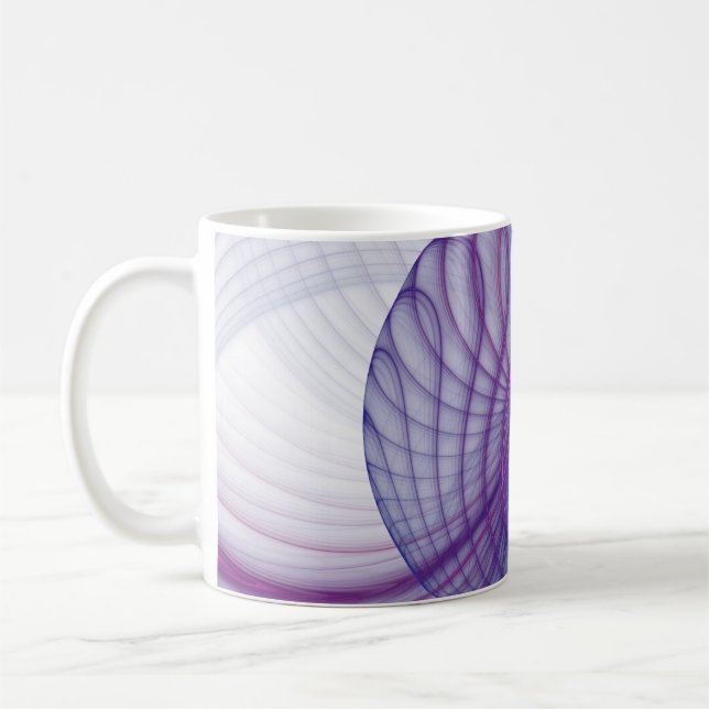 Schöne Schwung Modernes Abstraktes Fraktal Art Pin Kaffeetasse (Links)