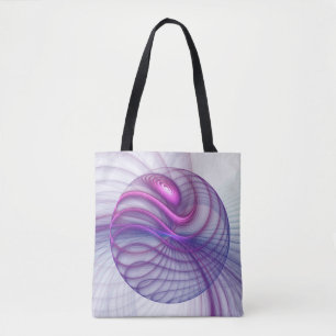 Schöne Schwung Modernes Abstraktes Fraktal Art Pin Tasche