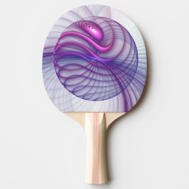 Schöne Schwung Modernes Abstraktes Fraktal Art Pin Tischtennis Schläger (Vorderseite)