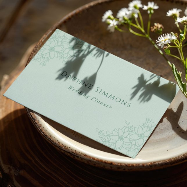 Schöne Seafoam Grüne Blumenstrasse Kunst Visitenkarte (Von Creator hochgeladen)