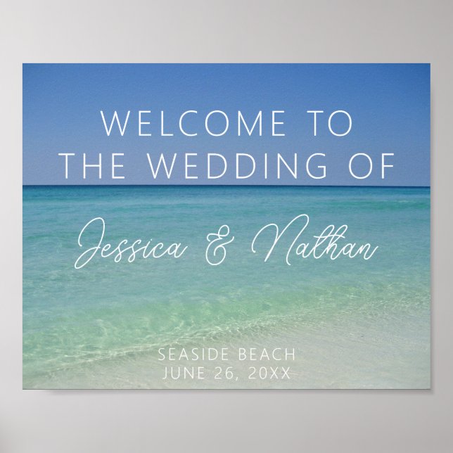 Schöne Seaside Beach Horizon Begrüßung Poster (Vorne)