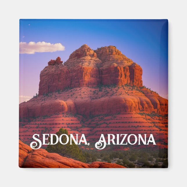 Schöne Sedona Arizona Rote Felsen Landschaft Kunst Magnet (Vorne)