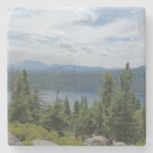Schöne Seenlandschaft Tahoe Steinuntersetzer