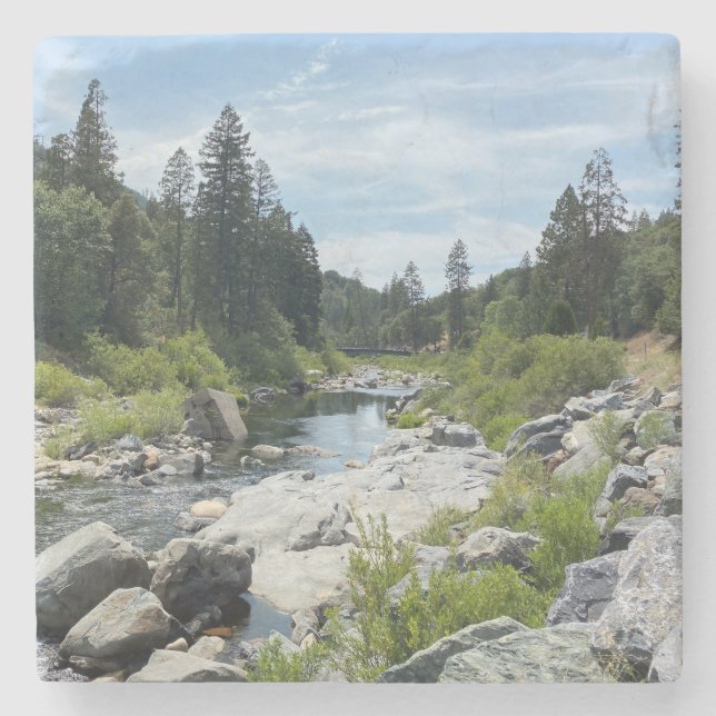 Schöne Seenlandschaft Tahoe Steinuntersetzer (Vorderseite)
