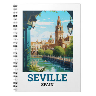 Schöne Sevilla Schönheit Andalusien Spanien Reisen Notizblock
