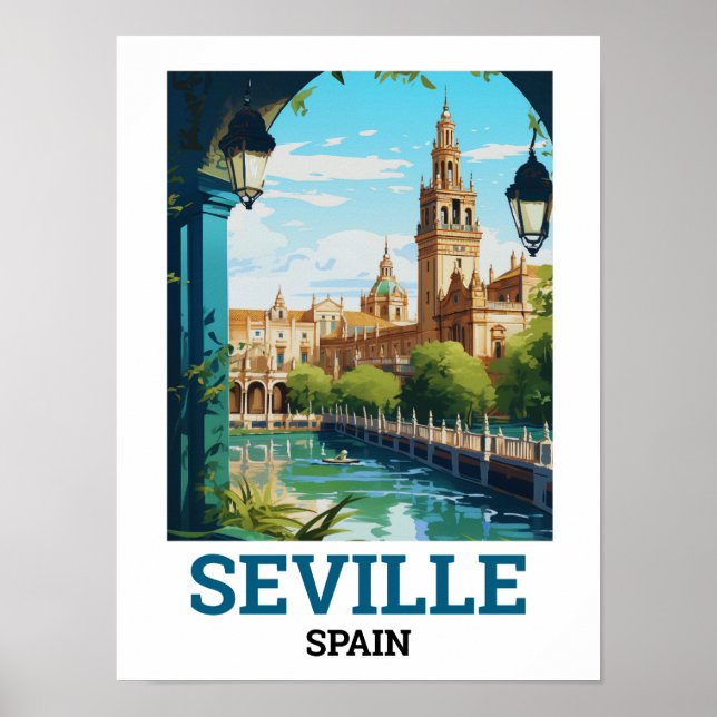 Schöne Sevilla Schönheit Andalusien Spanien Reisen Poster (Vorne)