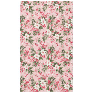 Schöne Shabby Chic rosa Weihnachtsblumen Berry Tischdecke