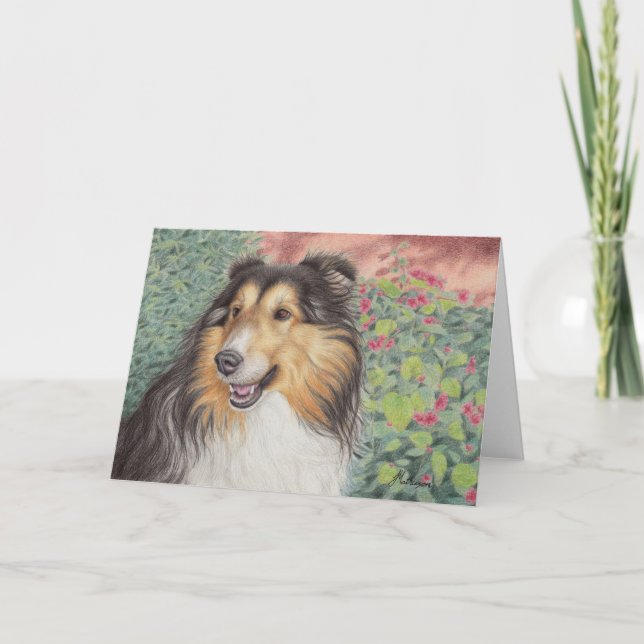 Schöne Sheltie Karte (Vorderseite)
