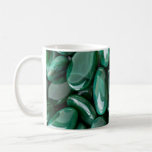 Schöne Shiny Green Polished Stones Kaffeetasse