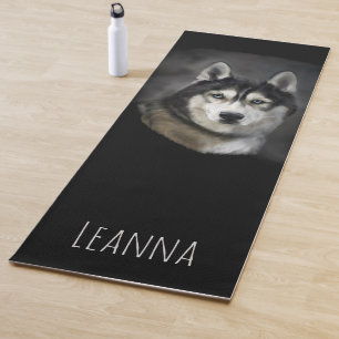 Schöne sibirische Husky Yoga Mat Yogamatte