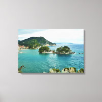 Schöne Sicht auf die Insel Parga, Griechenland
