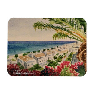 Schöne Sicht auf Meer Torremolinos Spanien Magnet
