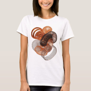 Schöne Silber ABSTRACT ART Mode Druck T-Shirt