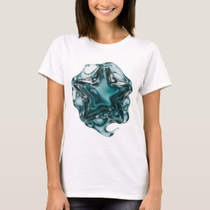 Schöne Silber-STAR-BALL-Textgestaltung T-Shirt