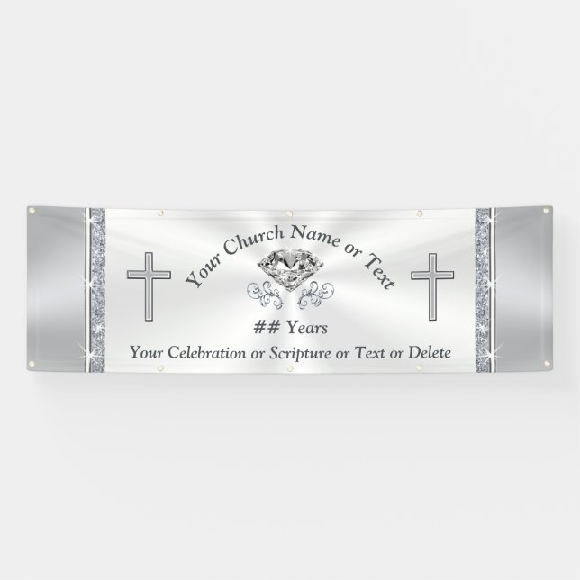 Schöne, silberfarbene Banner für die Kreuzung (Horizontal)