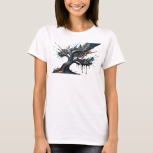 Schöne silberne ABSTRACT ART Tragbare Kunst T-Shirt