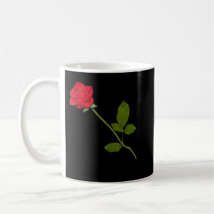 Schöne Single Rote Rose Blume Graphic Kaffeetasse