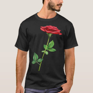 Schöne Single Rote Rose Blume Liebe für Florenz T-Shirt