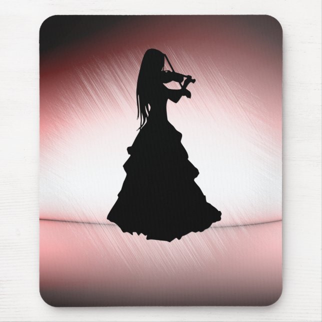 Schöne Sinti und Roma Girl Plays Violine Mousepad (Vorne)