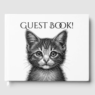 Schöne Skizze der jungen Katze Gästebuch