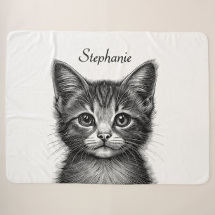 Schöne Skizze der jungen Katze Sherpadecke