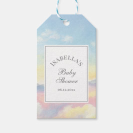 Schöne Sky and Clouds Baby Dusche Vielen Dank Geschenkanhänger