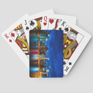 Schöne Skyline von Singapur City bei Sunset Spielkarten