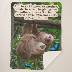 Schöne Sloth-Schrift: Ephesians 4:32 Sherpadecke