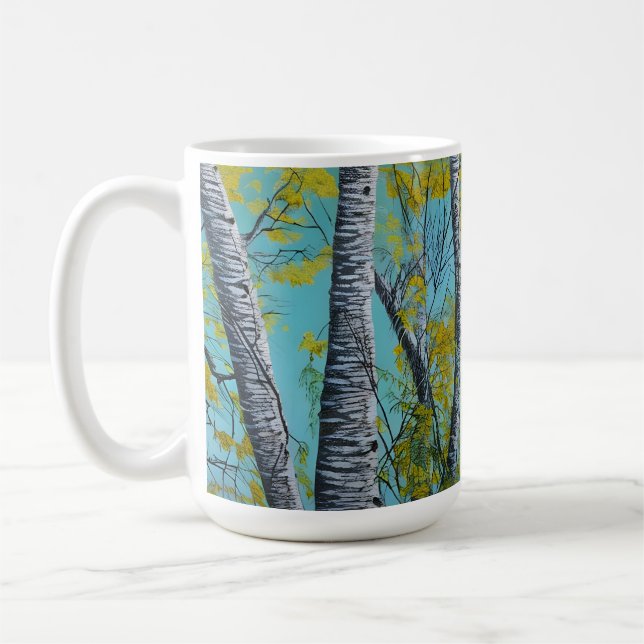Schöne Sommer Birke Kaffeetasse (Links)