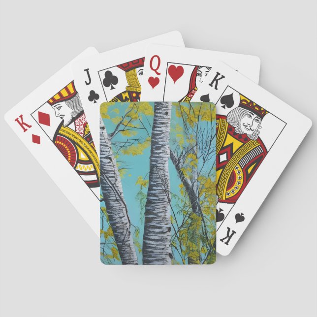Schöne Sommer Birke Spielkarten (Rückseite)