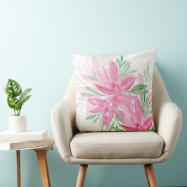 Schöne Sommer Flora Wasserfarben Kunst, Dichtung u Kissen