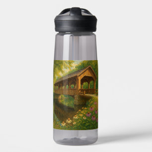 Schöne Sommer-Kunst einer überdachten Brücke Trinkflasche