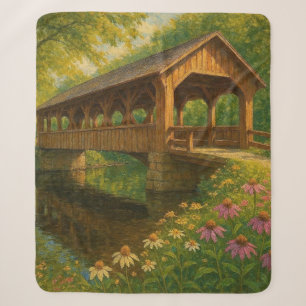 Schöne Sommer überdachte Brücke Kunst Sherpadecke