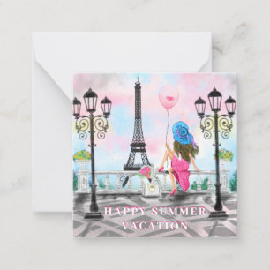 Schöne Sommerferien - Ich liebe Paris - Schön Mitteilungskarte