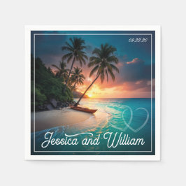 Schöne Sommerhochzeit Serviette