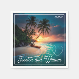 Schöne Sommerhochzeit Serviette