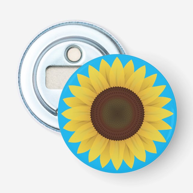 Schöne Sommersonnenblume Flaschenöffner (Vorderseite)