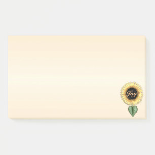 Schöne Sonnenblume auf Koralle Post-it Klebezettel