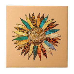 Schöne Sonnenblume Fliese